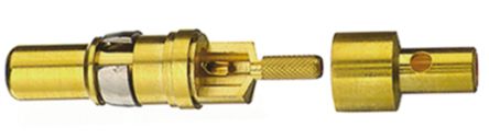 FCT, FMS Series, Male Crimp D-Sub Connector Coaxial Contact, Gold Over Nickel Pin