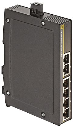 HARTING Switch Ethernet 6 Ports RJ45, 10/100Mbit/s, Montage Rail DIN 48V C.c.