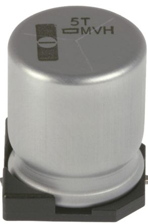 CHEMI-CON Condensador Electrolítico Serie MVH, 22μF, ±20%, 35V Dc, Mont. SMD, 6.6 X 6.6 X 5.7mm, Paso 1.9mm