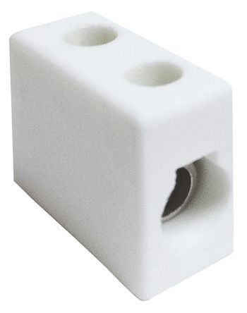 RS PRO Keramik Verbindungsklemme Weiß, Schraubanschluss 1-polig 8 AWG / 15 → 57A