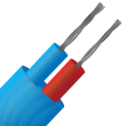 RS PRO Cable De Extensión Para Termopares Tipo T, Temp. Máx. +105°C, Long. 200m, Aislamiento De PVC