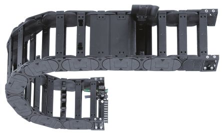 Igus E4.42, E-chain Black Cable Chain - Flexible Slot, W126 Mm X D64mm, L1m, 200 Mm Min. Bend Radius, Igumid G