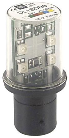 Schneider Electric Lampe 24 V Ac/dc, BA15d Sockel Gelb, Leuchte, LED