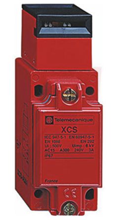 Telemecanique Sensors XCSB Safety Interlock Switch, 2NC/1NO, Keyed Actuator Included, Zinc Alloy