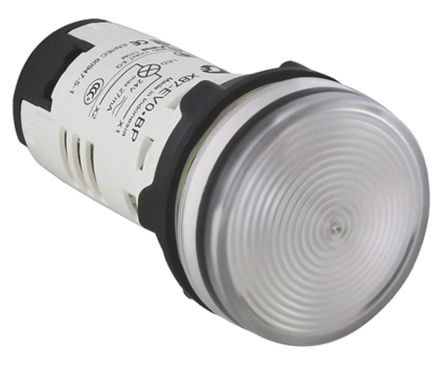 Schneider Electric Voyant Lumineux LED Transparent 230 → 240V C.a., Ø Découpe 22mm, Montage Panneau, IP20, IP65