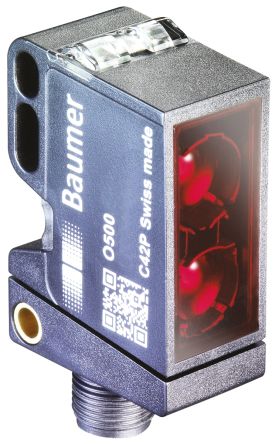 Baumer Sensore Fotoelettrico Rettangolare, A Soppressione Di Sfondo, Rilevamento 30 Mm → 400 Mm, Uscita