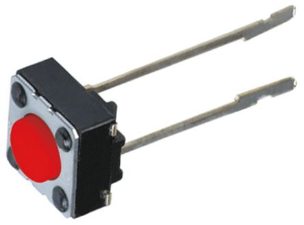 Panasonic Red Push Plate Tactile Switch, SPST 20 MA 5mm