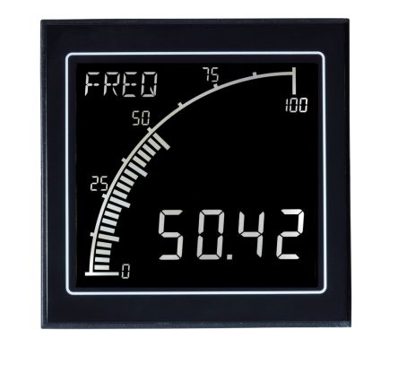 Trumeter APM LCD Digital Panel Multi-Function Meter For Frequency, 68mm X 68mm