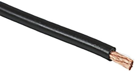 RS PRO Einzeladerleitung 25 Mm², 4 AWG 100m Schwarz PVC Isoliert Ø 10.6mm 196/0,4 Mm Litzen