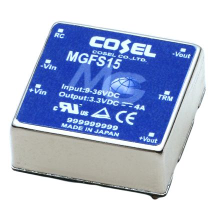 Cosel DC/DC-Wandler 15.6W 9→ 36 V Dc IN, 12V Dc OUT / 1.3A 1.5kV Dc Isoliert