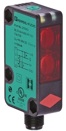 Pepperl + Fuchs Kubisch Optischer Sensor, Diffus, Bereich 1,2 M, Gegentakt Ausgang, 4-poliger M12-Steckverbinder
