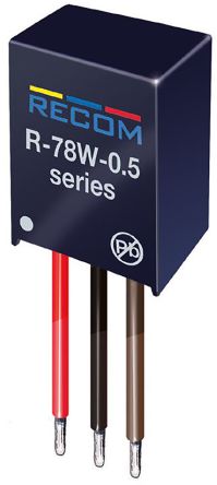Recom R-78W-0.5 Schaltregler, Eingang 15 → 32V Dc / Ausgang 12V Dc, 1 Ausg., 500mA, Durchsteckmontage