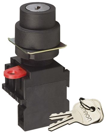 Omron Key Key Switch - (1NC) 22mm Cutout Diameter 2 Positions