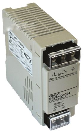 Omron Switch Mode DIN Rail Power Supply, 2.5A Output, 60W