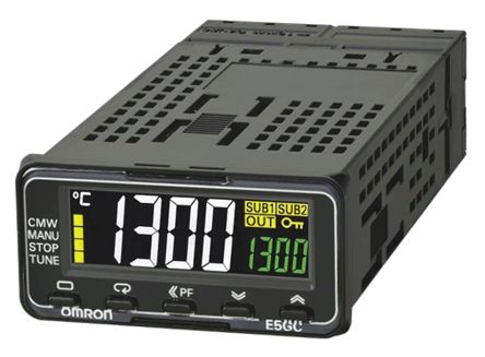 Omron Controlador De Temperatura PID Serie E5GC, 24 X 48mm, 100 → 240 V Ac, 3 Salidas Relé Auxiliar, Relé