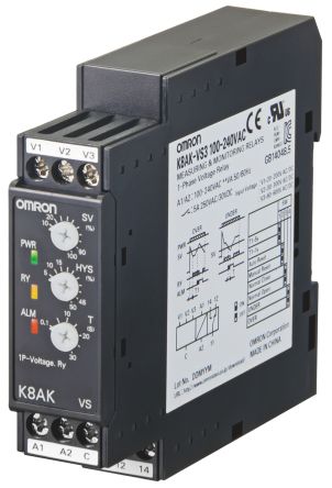 Omron Voltage Monitoring Relay, 1 Phase, SPDT, 1 → 10V Ac/dc
