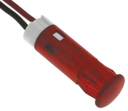 APEM Blink-LED Schalttafel-Anzeigelampe Rot 12V Dc, Montage-Ø 6mm, Leiter