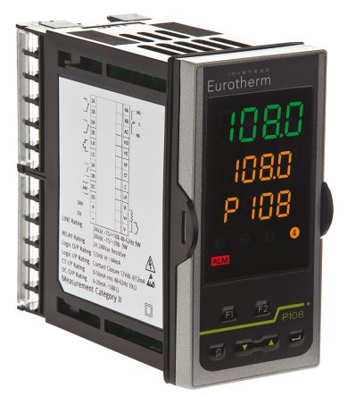 Eurotherm PID控制器, Piccolo P108系列, 85 → 264 V ac电源, 逻辑，继电器输出, 48 x 96mm