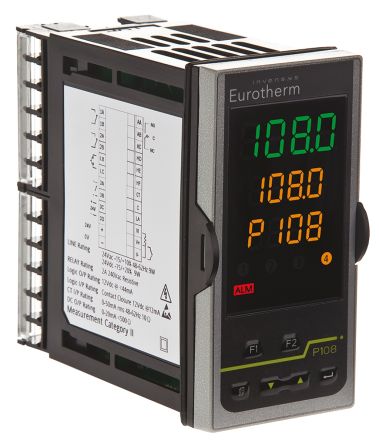 Eurotherm PID控制器, Piccolo P108系列, 24 V ac/dc电源, 逻辑，继电器输出, 48 x 96mm