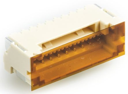 JST Conector Macho Para PCB Serie ZE De 9 Vías, 1 Fila, Paso 1.5mm, Para Soldar, Montaje Superficial