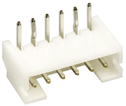 JST PH Series Right Angle Through Hole PCB Header, 6 Contact(s), 2.0mm Pitch, 1 Row(s), Shrouded
