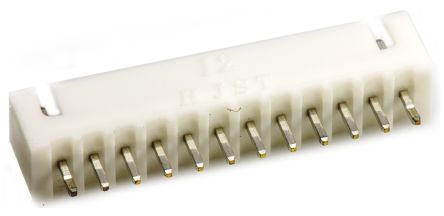 JST XH Series Straight Through Hole PCB Header, 12 Contact(s), 2.5mm Pitch, 1 Row(s), Shrouded