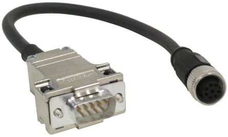 Baumer Konfektioniertes Sensorkabel 8-adrig Buchse Gerade / 9-polig, D-Sub Stecker Gerade, Länge 200mm