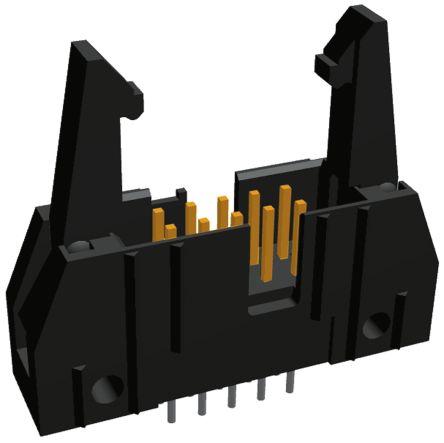 TE Connectivity AMP-LATCH Leiterplatten-Stiftleiste Gerade, 10-polig / 2-reihig, Raster 2.54mm, Kabel-Platine,