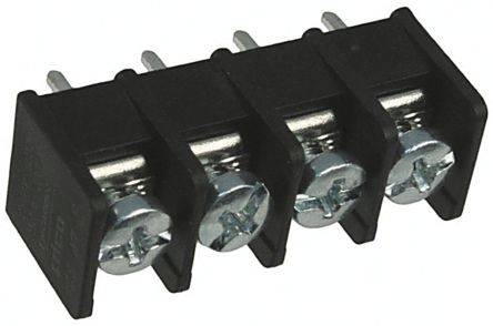TE Connectivity Barrier Strip, 4 Contact, 8.26mm Pitch, 1 Row, 20A, 300 V