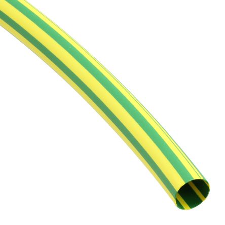 Alpha Wire FIT-260 Wärmeschrumpfschlauch, Polyolefin Grün, Gelb, Ø 3.1mm Schrumpfrate 2:1, Länge 152m