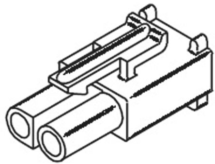 Molex STANDARD .093 Steckverbindergehäuse Buchse 6.7mm, 2-polig / 1-reihig Gerade, Kabelmontage Für