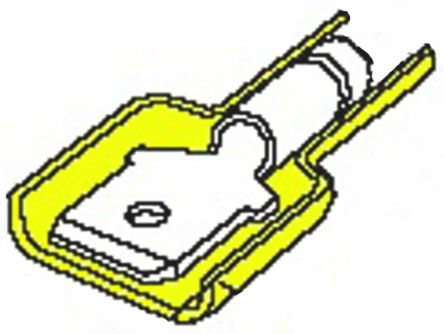 Molex Avikrimp 19001 Flachsteckhülse, Gelb, Isoliert, 6.35 X 0.81mm, Stecker, 3mm² - 5mm², 12AWG Min