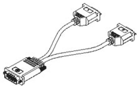 Molex VGA-Kabel A DMS-59 / Stecker B VGA / Buchse, 200mm Schwarz