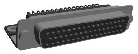 TE Connectivity Amplimite HD-20 Sub-D Steckverbinder Buchse Abgewinkelt, 50-polig, Durchsteckmontage Lötanschluss