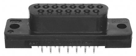 TE Connectivity Amplimite HD-20 Sub-D Steckverbinder Buchse, 15-polig / Raster 2.74mm, Durchsteckmontage Lötanschluss