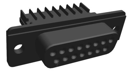 TE Connectivity Conector D-sub, Serie Amplimite HDE-20, Paso 2.768mm, Recto, Montaje De Cable, Hembra, Terminación IDC,