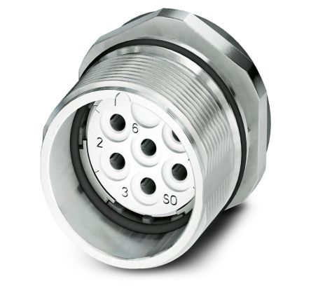 Phoenix Contact Circular Connector, 6 Contacts, Bulkhead Mount, M23 Connector, Socket, Female, IP67, CA Series