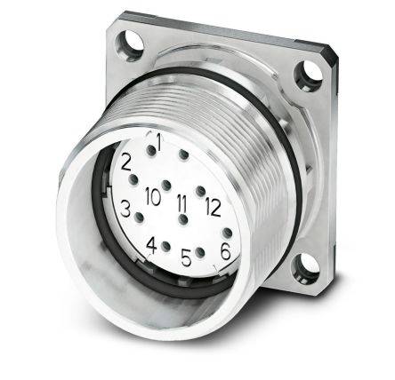 Phoenix Contact Circular Connector, 16 Contacts, Bulkhead Mount, M23 Connector, Socket, Female, IP67, CA Series