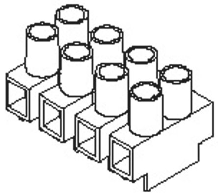 Molex Barrier Strip, 2 Contact, 12mm Pitch, 2 Row, 40A, 600 V