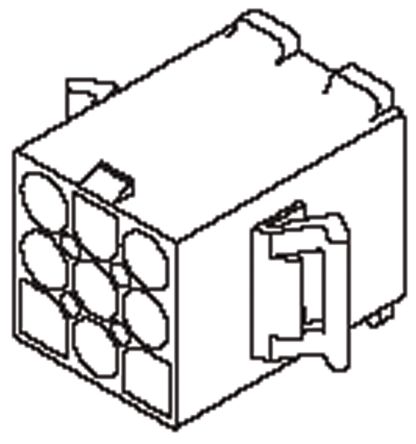 Molex STANDARD .093 Steckverbindergehäuse Stecker 6.7mm, 6-polig / 2-reihig Gerade, SMD Für 1189