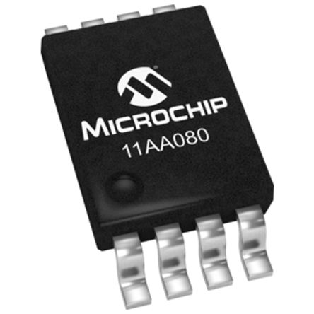 Microchip 8kbit Serieller EEPROM-Speicher, Seriell Interface, MSOP, 100ns SMD 1024 X 8, 1024 X 8-Pin 8bit