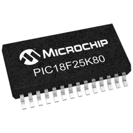 Microchip Microcontrolador PIC18F25K80-H/SS, Núcleo PIC De 8bit, RAM 3,648 KB, 64MHZ, SSOP De 28 Pines