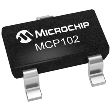 Microchip Supervisor De Tensión MCP102T-300E/LB, Micropotencia 0.029V SC-70 3 Pines