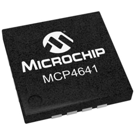 Microchip Potenciómetro Digital, MCP4641T-502E/ML, Serial-I2C 5kΩ, 129 Posiciones, 2 Canales QFN 16 Pines