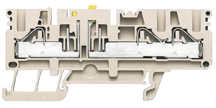 Weidmuller Weidmüller P DIN-Schienen Anschlussklemmenblock Einfach Dunkelbeige, 0.5 → 6mm², 500 V / 24A