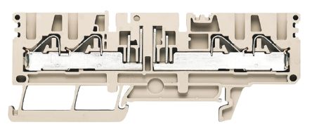 Weidmuller P Series Dark Beige Non-Fused DIN Rail Terminal, 0.5 → 6mm², Single-Level, Push In Termination