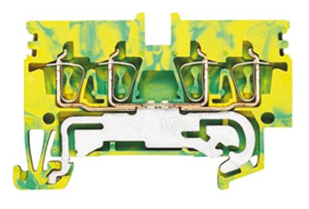 Weidmuller Weidmüller Z PE-Klemme Einfach Grün, Gelb, 0.5 → 4mm², 800 V