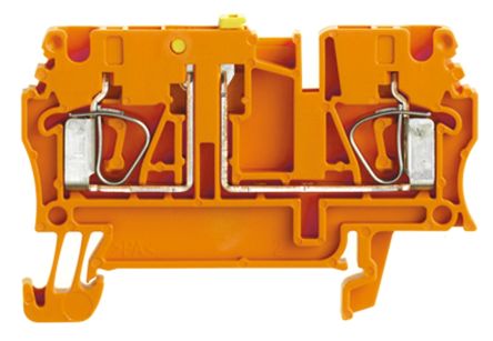 Weidmuller Bloc De Jonction Sectionnable Z, 2.5mm², Cage à Ressort, Orange
