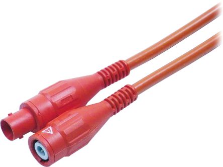 Staubli Cable De Prueba De Color Rojo, Hembra-Macho, 1kV, 1m