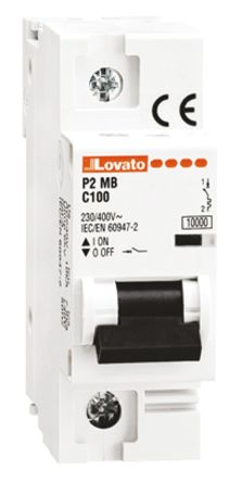 Lovato P2MB MCB Leitungsschutzschalter Typ C, 1-polig 80A 230V, Abschaltvermögen 10 KA ModuLo DIN-Schienen-Montage